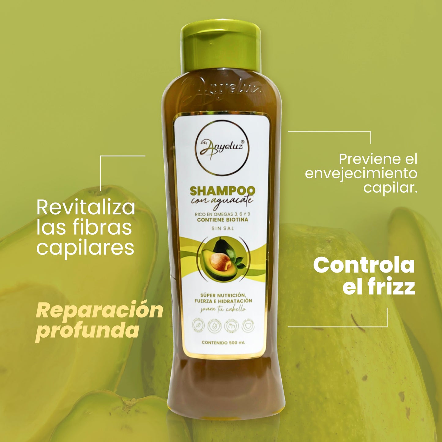 SHAMPOO CON AGUACATE ANYELUZ