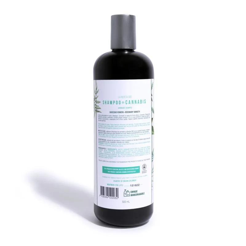 SHAMPOO DE ROMERO PARA CABELLO GRASO LA RECETA 500 ML